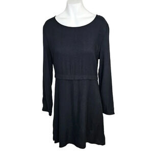 Aritzia Talula Keyhole Back Black Long Sleeve Mini Dress  Size 6